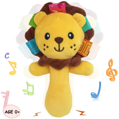 Vista 7 de Juguete de sonajero de elefante de peluche suave para bebés de más de 0 meses, juguete de agitación para recién nacidos, juguete de animal