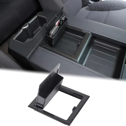 Vista 11 de Aunginsy Funda para caja de almacenamiento oculta compatible con Toyota Tundra 2022 2023 2024 2025 2026, bandeja organizadora de consola central