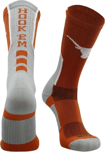 Vista 21 de TCK NCAA Perimeter Crew Socks, calcetines deportivos de equipo de rendimiento atlético para hombres y mujeres, absorben la humedad, con licencia
