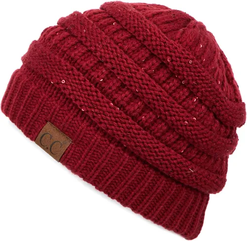 Vista 347 de C.C Trendy Warm Chunky Soft Stretch Cable Knit Beanie