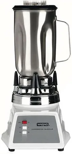 Vista 2 de Waring Commercial 7011S - Batidora de alimentos de 2 velocidades con recipiente de acero inoxidable, 32 onzas, color plateado