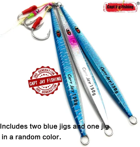 Vista 3 de Señuelos de pesca de agua salada con plantillas verticales de jigging rápido para lanzar Señuelos de jigging artificiales verticales