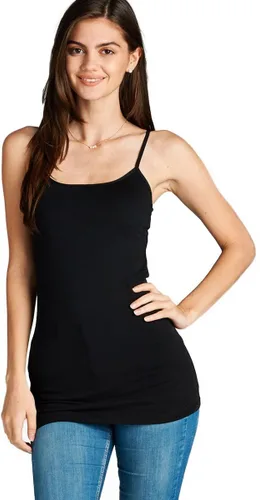 Vista 4 de ShezPretty - Camiseta sin mangas básica para mujer con tirantes tipo espagueti ajustables, 4