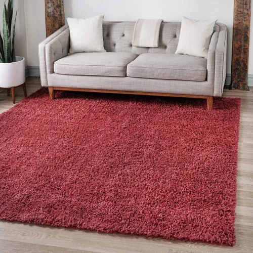 Vista 282 de Unique Loom Colección Davos Shag - Alfombra Lino