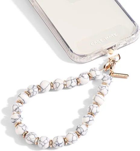 Vista 9 de Case-Mate Correa de muñeca con dije de teléfono, cadena dorada/cuero negro Detachable Anti-Theft Phone Strap - Hands-Free iPhone Wrist Strap for
