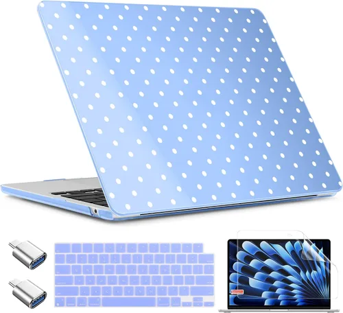 Vista 24 de TWOLSKOO Funda para MacBook Air de 15 pulgadas 2026 2025 2024 2023 lanzamiento M5 A3448 M4 A3241 M3 A3114 M2 A2941, carcasa rígida de plástico