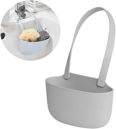 Vista 8 de Soporte de esponja para fregadero de cocina, organizador de esponja para fregadero de cocina, organizador de fregadero de cocina (azul)