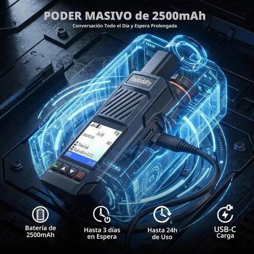 Vista 4 de Radioddity TomoLink PoC Radio, 4G LTE Walkie Talkies de largo alcance