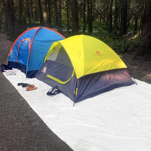 Vista 9 de 10' x 20' Cubiertas de lona de vinilo verde resistente de 14 mil para usos múltiples: impermeable, resistente al sol, techo, lona a prueba