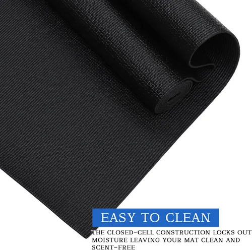 Vista 5 de Riakrum 20 tapetes de yoga para ejercicio, con correa de 68 x 24 pulgadas, tapete de yoga antideslizante para mujeres y hombres, suministros
