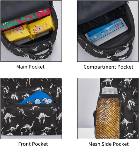 Vista 6 de Mini mochila escolar de 12 pulgadas para niños y niñas, MultiColor1, Mochilas Daypack