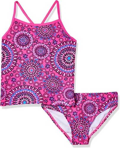 Vista 30 de Kanu Surf Niñas Melanie Beach Sport - Traje de baño tipo tankini de 2 piezas con UPF 50+ Alania Floral Aqua