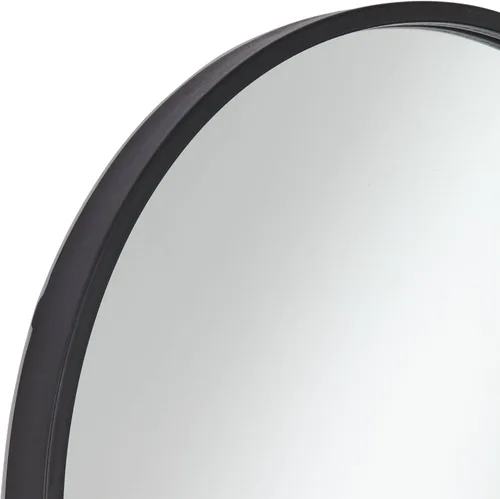 Vista 3 de Uttermost Rapido - Espejo de pared ovalado para tocador, moderno, marco de hierro negro mate, 24 pulgadas de ancho para baño, dormitorio, sala