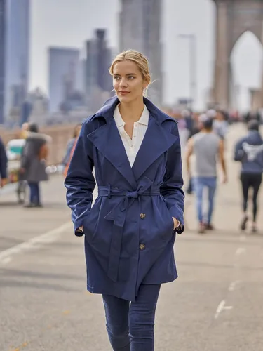 Vista 6 de SaphiRose Gabardina impermeable para mujer con doble botonadura larga con capucha extraíble