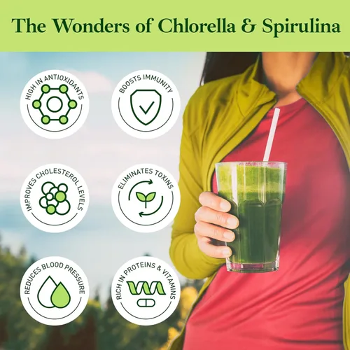 Vista 2 de Chlorella Spirulina en polvo