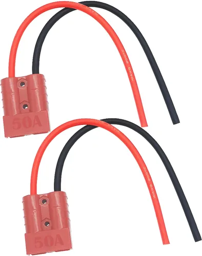 Vista 9 de CESFONJER 50A Conector de Conexión/Desconexión Rápida de Batería con Cable Conector de Batería de 10AWG y Anillo O, para Montacargas Eléctrico