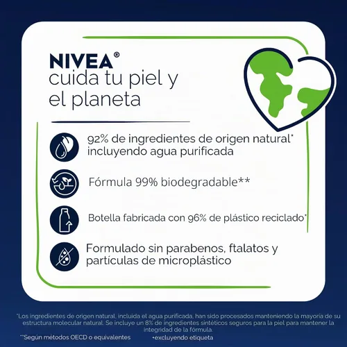 Vista 10 de Nivea Men Gel de baño de máxima hidratación para piel seca, enriquecido con aloe vera, gel de baño hidratante 3 en 1, cara y cabello, sin parabenos