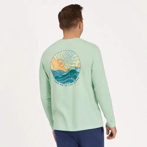 Vista 3 de Life is Good Take Me to The Ocean Watercolor Long Sleeve Crusher-Lite Tee