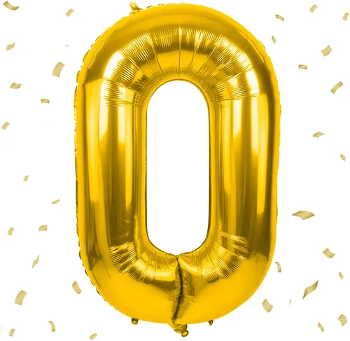 Vista 193 de Globos gigantes de helio de aluminio de 40 pulgadas, color negro, globos digitales grandes del número 0 para decoración de fiesta de cumpleaños
