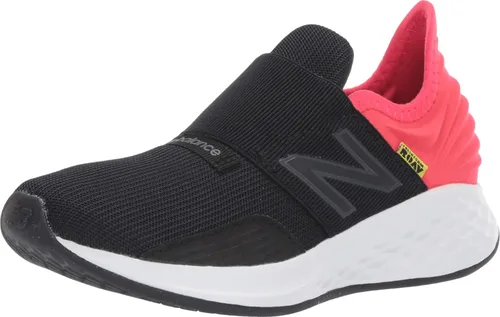 Vista 31 de New Balance Tenis unisex para bebé Fresh Foam Roav V1 sin cordones Aluminio ligero y negro.