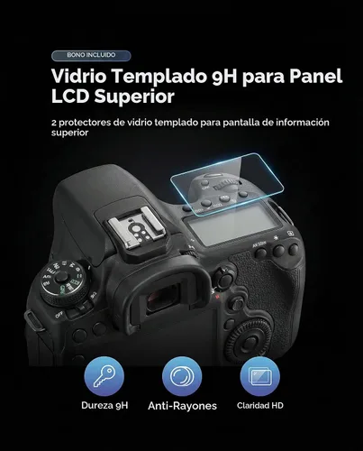 Vista 2 de iDaPro Protector de pantalla para Nikon D850, 9H vidrio templado