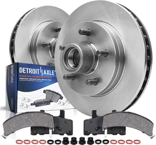 Vista 42 de Detroit Axle - Kit de freno delantero para Toyota RAV4 Prius V Lexus HS250h Scion xB Rotores de freno de disco de 10.83 pulgadas Pinza de freno