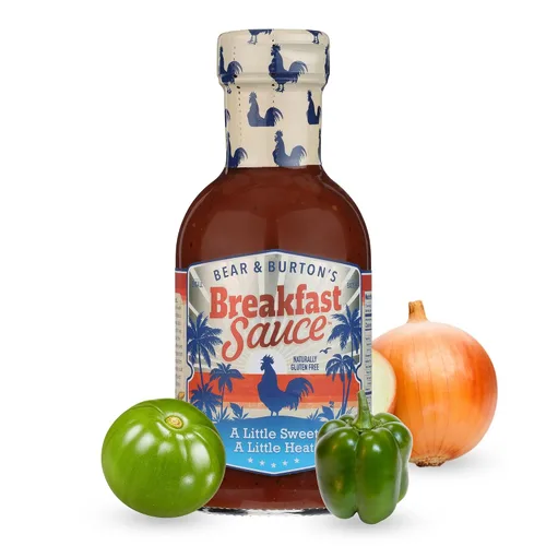 Vista 9 de Bear and Burton's Breakfast Sauce Too Una salsa de calor medio de los fabricantes de W Sauce 12 onzas líquidas
