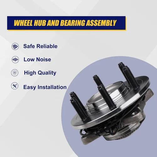Vista 6 de KUSATEC 515043 Cojinete de rueda delantera y conjunto de cubo Compatible con Ford Expedition Lincoln Navigator 2003 2004 2005 2006, pernos de 6