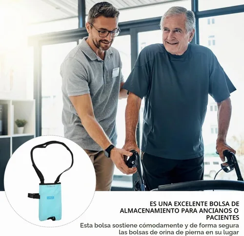 Vista 7 de Healifty Bolsa de drenaje de enfermería portátil con correa ajustable para pacientes ancianos, bolsa de almacenamiento de orina de 50.7 fl oz