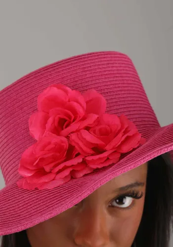 Vista 3 de Sombrero Rosa de Disfraz para Mujer Kentucky Derby Multicolor