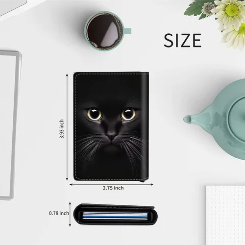 Vista 2 de Funda de aluminio para tarjetas de crédito, funda de cuero de primera calidad para tarjetas, bolsillo frontal, triple billetera con bloqueo RFID