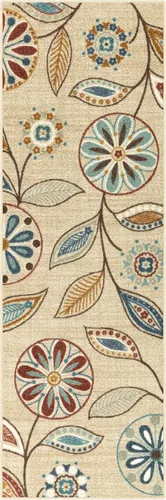 Vista 22 de Maples Rugs Reggie - Alfombra bohemia con estampado floral, 1 pies 8 Gris oscuro