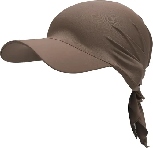 Vista 7 de ZLYC Gorro de quimioterapia de verano para mujer marrón (Plain Brown)