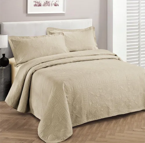 Vista 12 de Fancy Collection - Edredón en relieve, tamaño grande, color liso, Microfibra, Full/ Queen Verde oliva