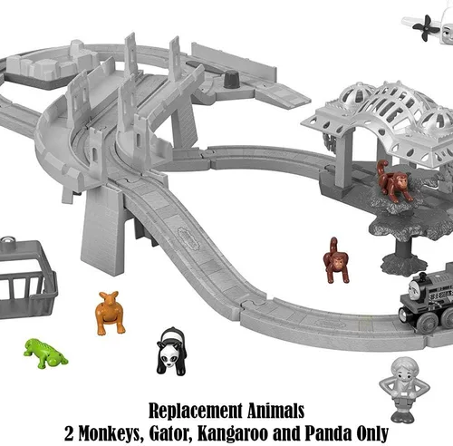 Vista 4 de Fisher-Price Piezas de repuesto para el juego de tren de madera de Thomas and Friends - FXT66 ~ Wood Big World Adventures ~ Animales de repuesto