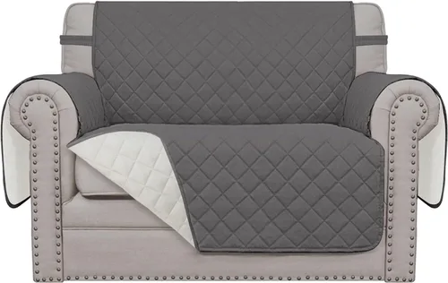 Vista 21 de Easy-Going - Funda reversible para sofá, resistente al agua, con varillas de espuma y correas elásticas, protector de muebles para mascotas y perros
