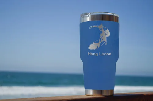 Vista 113 de LaserGram Vaso aislado al vacío de 20 onzas, notas musicales, grabado personalizado incluido (negro)