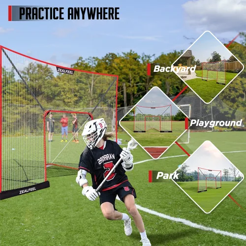 Vista 15 de ZEALFEEL Lacrosse Backstop Net 14x10FT, Extra-Large Shooting Coverage