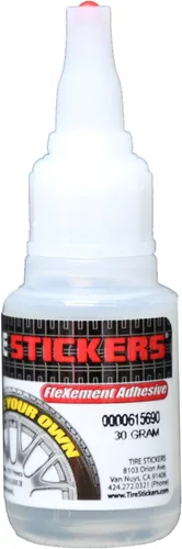 Vista 2 de Tire Stickers - Pegamento adhesivo para aplicación de letras de neumáticos FleXement - 30gm