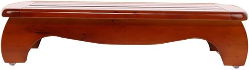 Vista 4 de Taburete de baño de madera para sofá, banco de pasos, taburete pequeño de cedro, tapete rectangular de madera, taburete de ducha, pedal impermeable