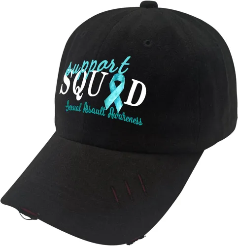 Vista 2 de Womens Ball Cap Sexual Assault Awareness Cancer Fitted Golf Hat for Women Hiking Cap Quick Dry Visor Hat