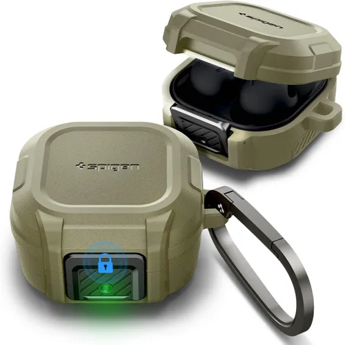 Vista 7 de Spigen Lock Fit - Funda diseñada para Galaxy Buds Core (2025) / FE (2023) / Buds2 Pro (2022) / Buds 2 (2021) / Buds Pro (2021) / Buds Live (2020)