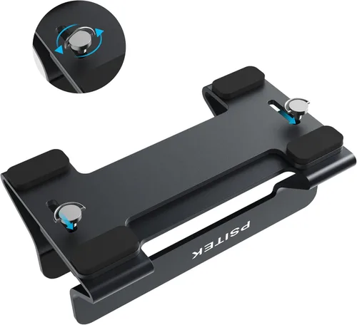 Vista 3 de Soporte vertical de aluminio para computadora portátil, soporte de acoplamiento con ancho de ranura ajustable de 12-42mm, almacenamiento vertical