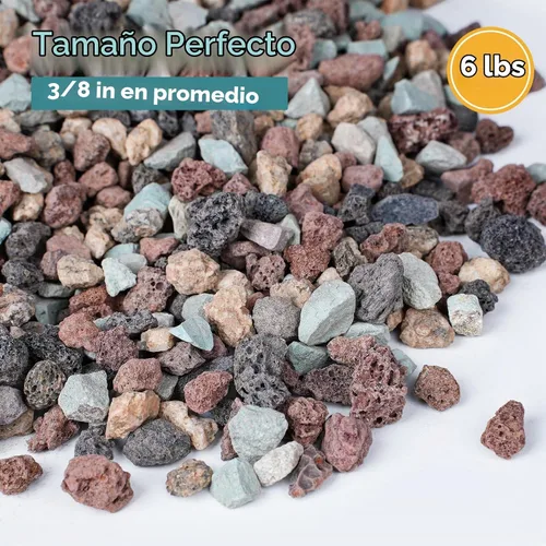 Vista 2 de Rocas de lava hortícola de 6 libras para plantas, rocas de cactus suculentas de 3/8 pulgadas