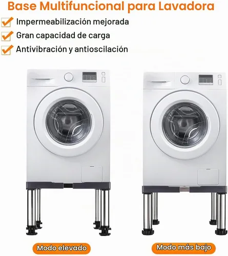 Vista 2 de Mini soporte para nevera, 11.4 a 12.6 pulgadas de altura, base de soporte de lavandería con 4 patas fuertes