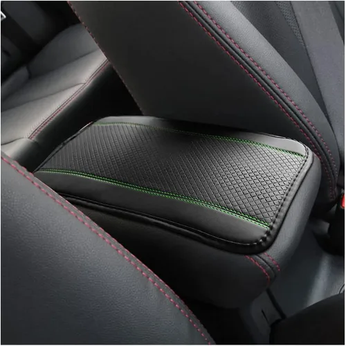 Vista 11 de Ziciner Almohadilla de cuero para reposabrazos de consola central de automóvil, protector impermeable de PU para caja de asiento de automóvil