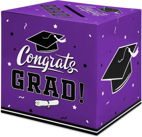 Vista 9 de Gatherfun Decoraciones de fiesta de graduación, caja de tarjetas de graduación para regalos de fiesta de graduación, suministros de fiesta
