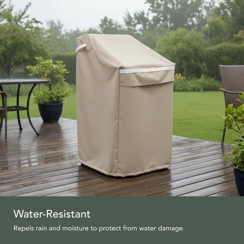 Vista 8 de Covermates Prestige - Funda para silla de exterior, 900D resistente al agua, protección para muebles de patio con dobladillo con cordón, correas