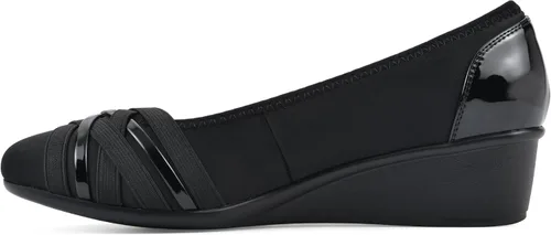 Vista 4 de Cliffs de White Mountain - Zapatos con cuña de ballet con acolchado para mujer Bowie Negro/Nylon
