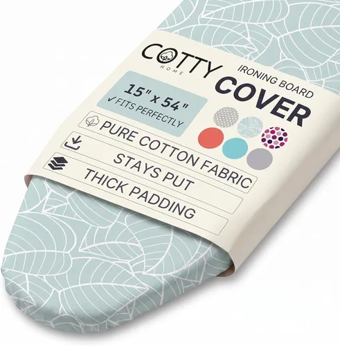 Vista 13 de Funda extra gruesa para tabla de planchar de 15 x 54 pulgadas, tamaño estándar, acolchada, reflectante al calor, algodón resistente al quemado Gris